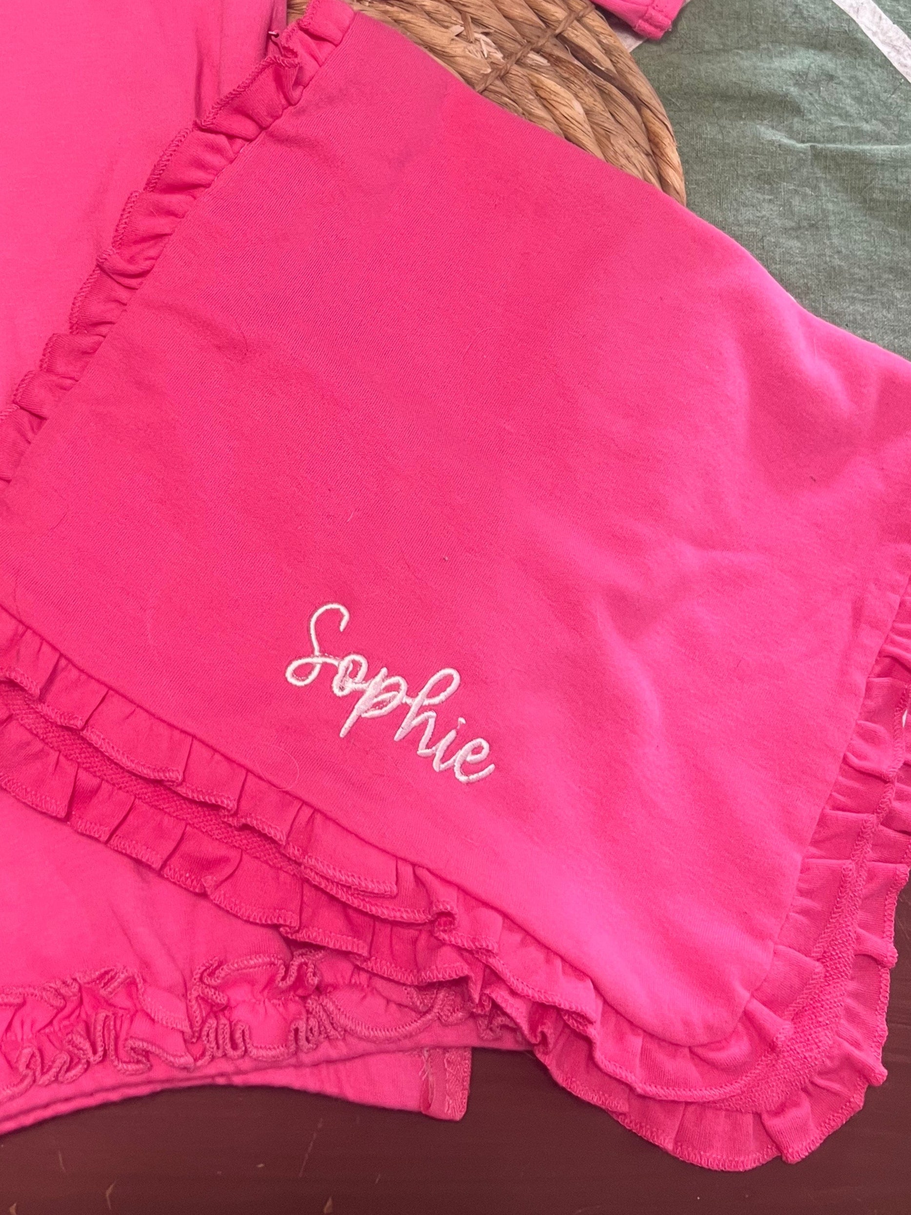Ruffle Baby Burp Cloth