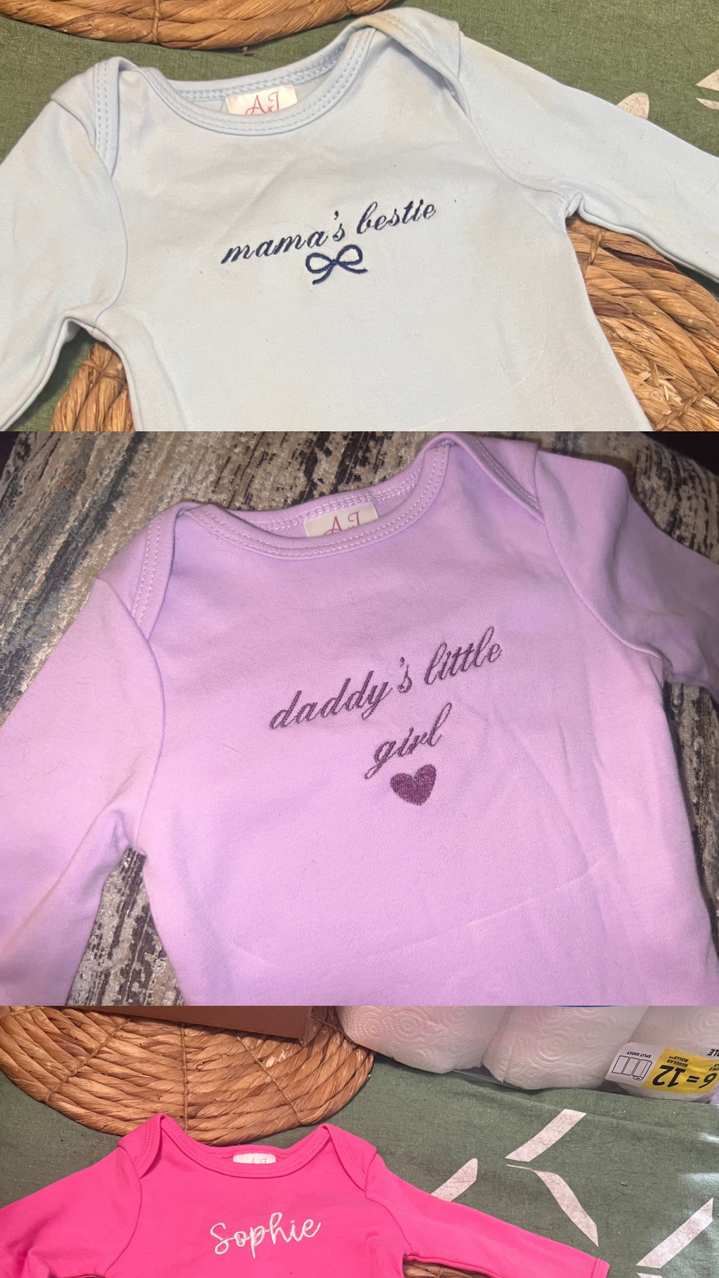 Ruffle Long Sleeve Baby Gown